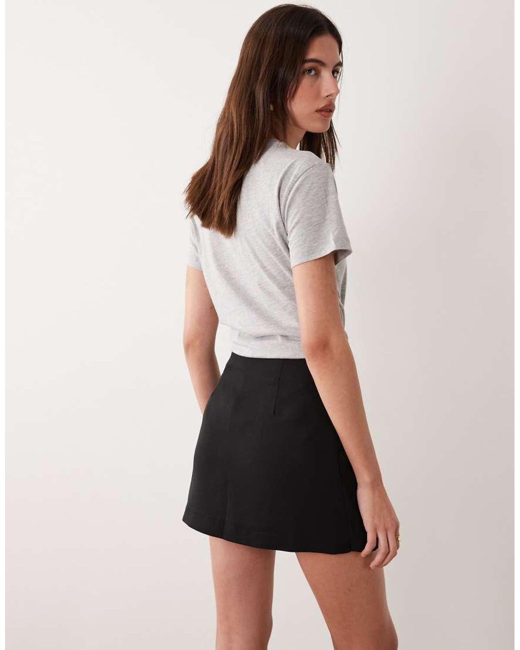 ASOS Blue Tailored Wrap Mini Skort