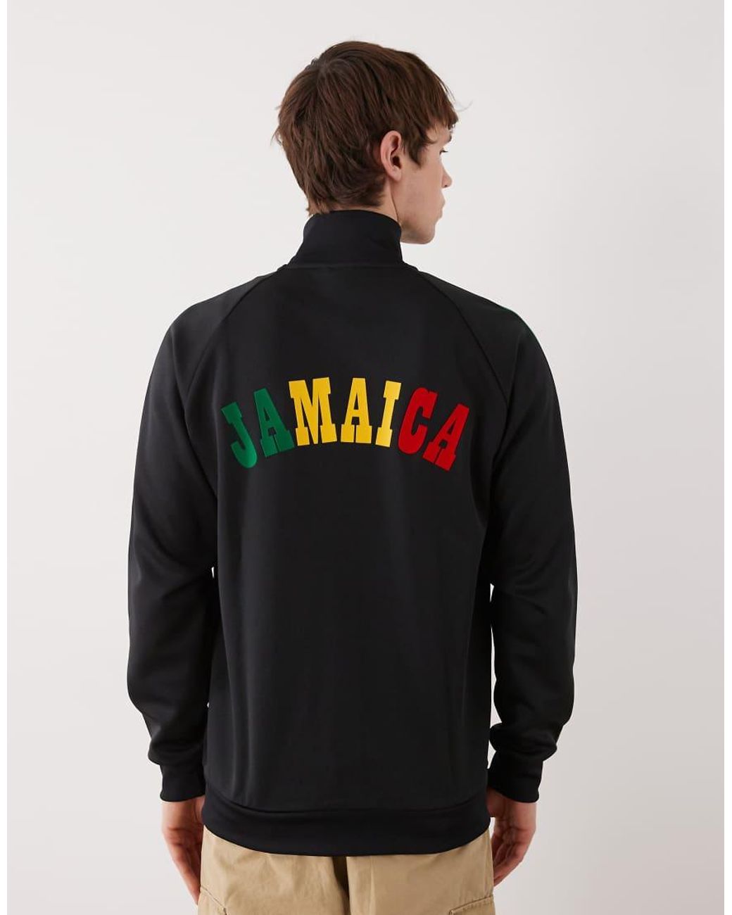 Adidas Originals Black Adidas Football Jamaica Track Top for men