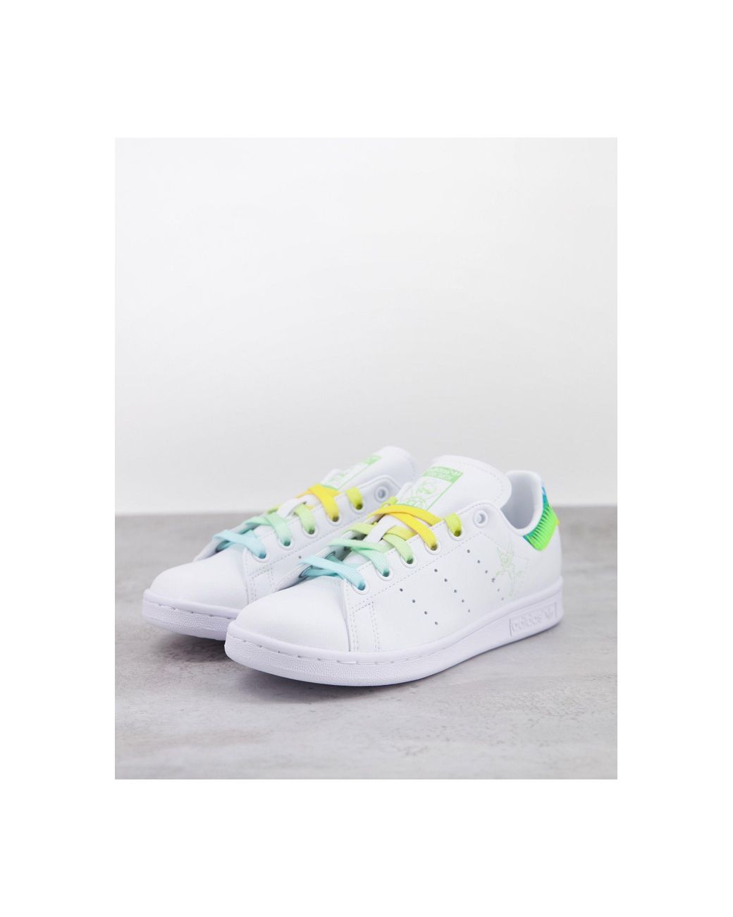 adidas Originals X Disney Sustainable Stan Smith Trainers With Tinkerbell Graphic in White Lyst UK