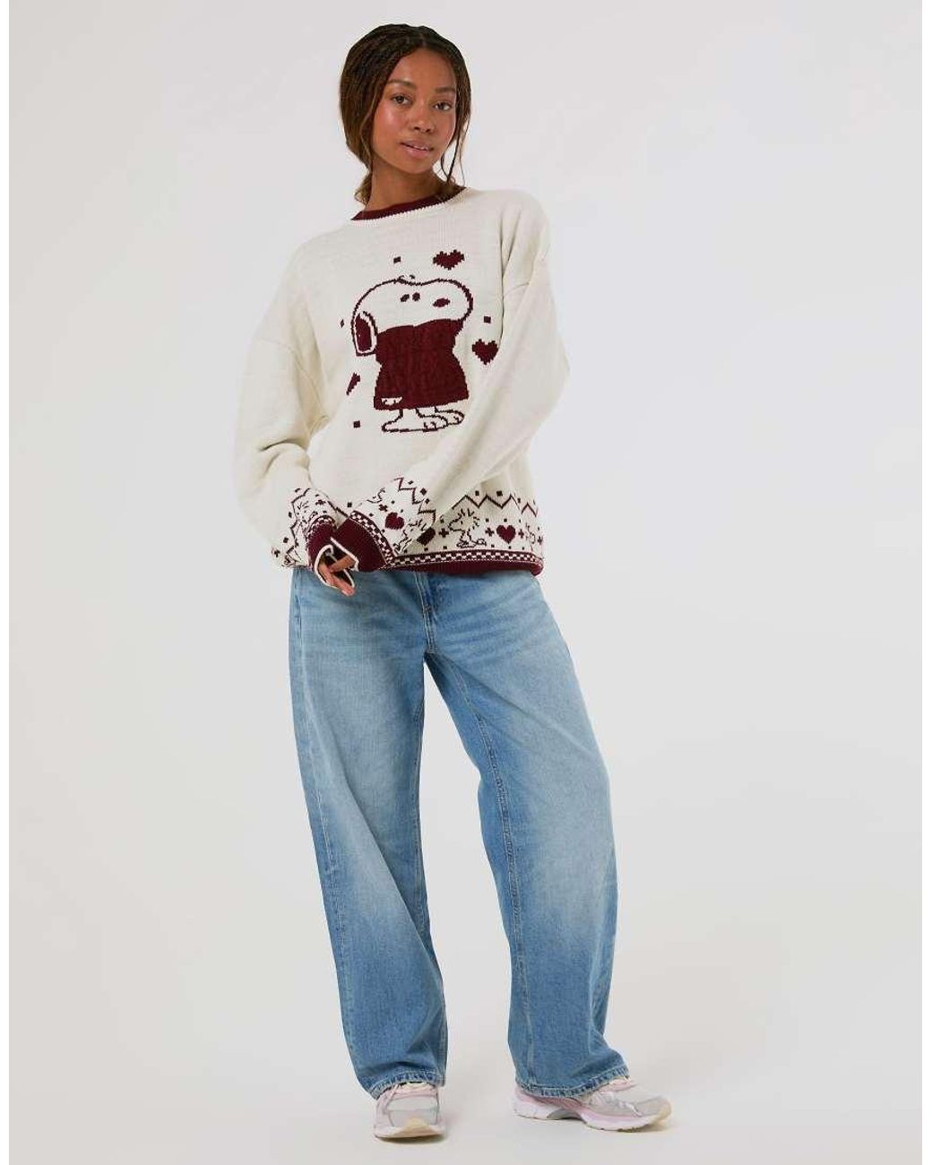 Skinnydip London White Peanuts X Snoopy Sweater Knitted Jumper