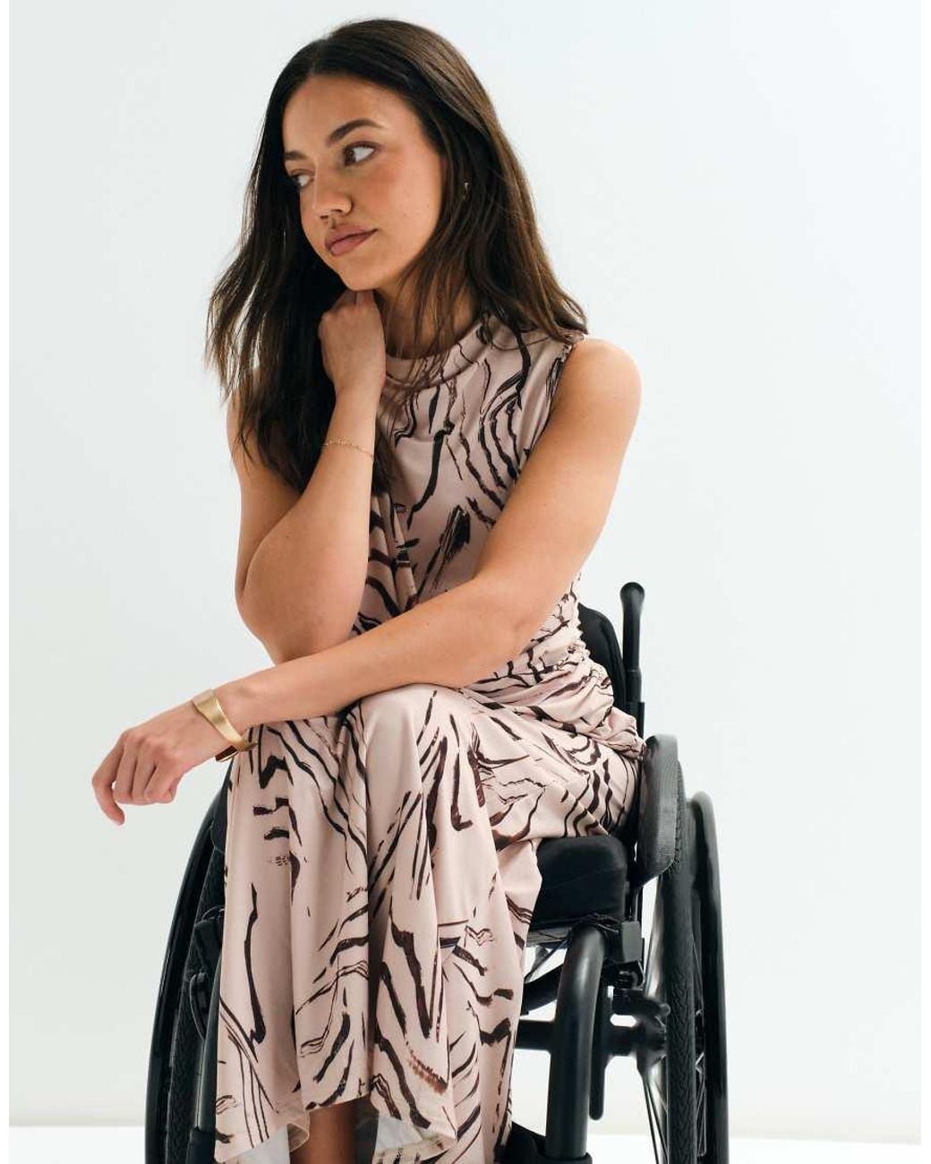 ASOS White Asos Adaptive Sleeveless Drape Maxi Dress