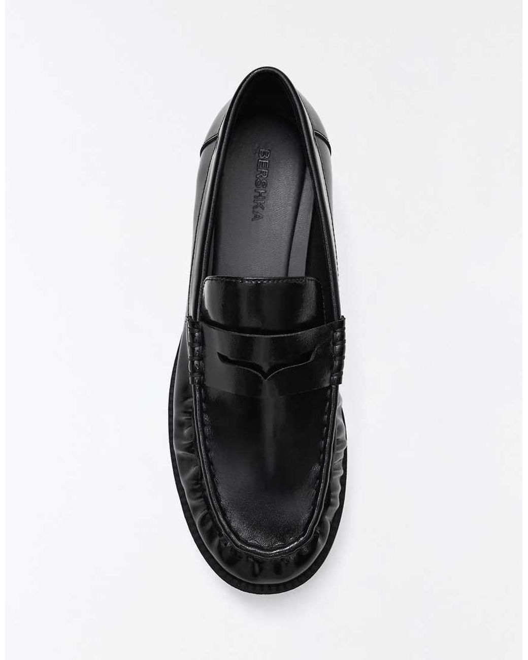Bershka Blue Ruched Loafers