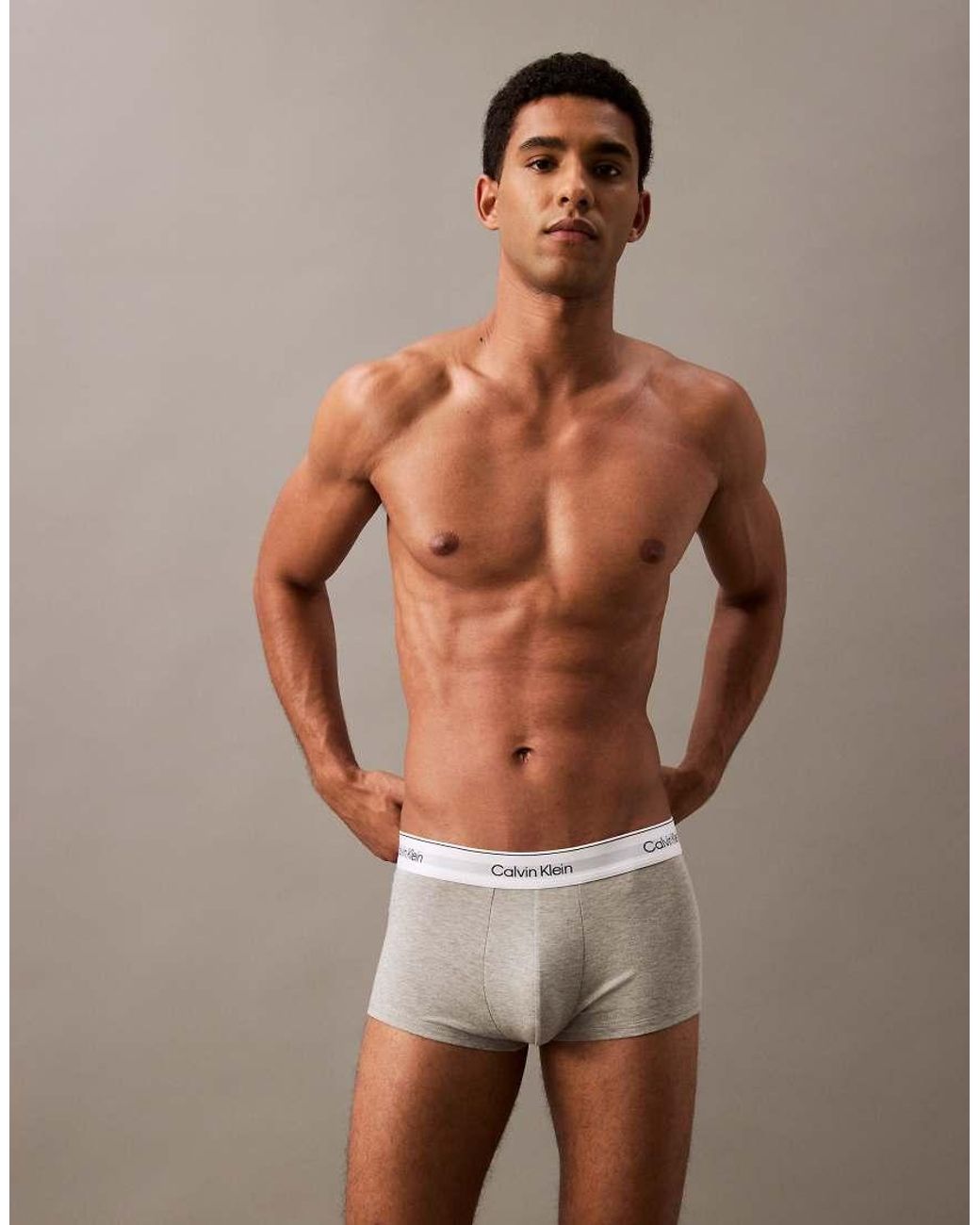 Calvin Klein White Icon Cotton Stretch 3 Pack Low Rise Trunk for men