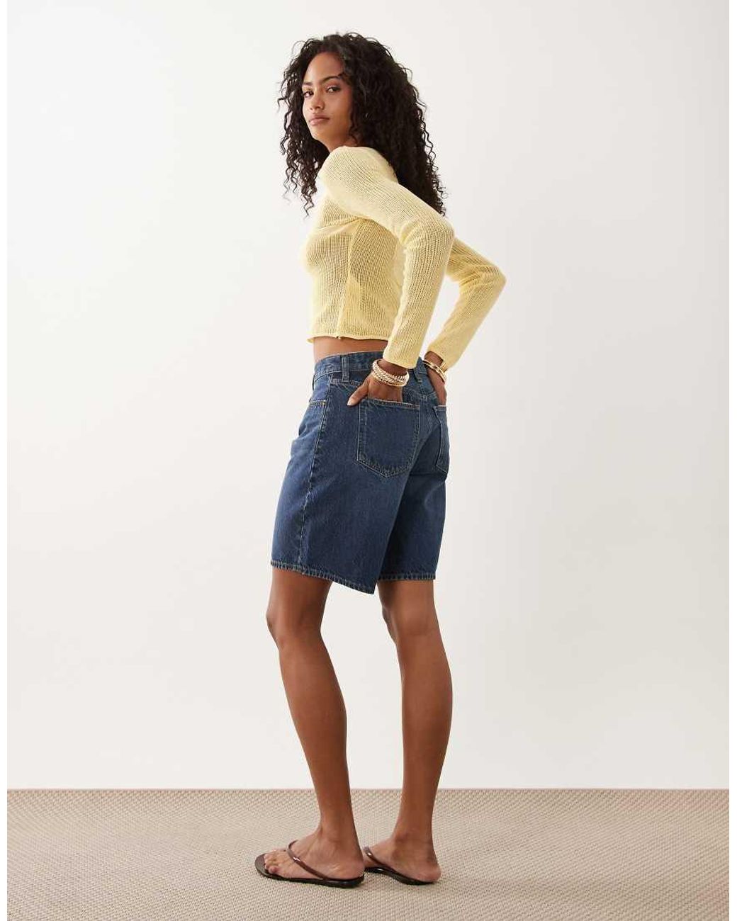 Abercrombie & Fitch Blue Low Rise Denim Jorts