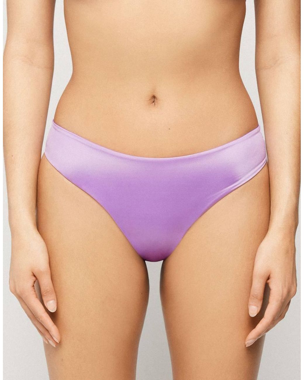 Tezenis Purple Shiny Glam Brazillian Bikini Bottoms