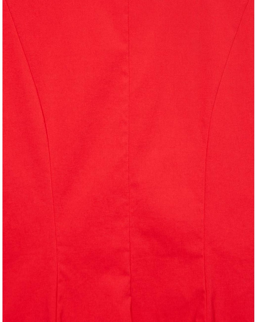 Pull&Bear Red Peplum Top