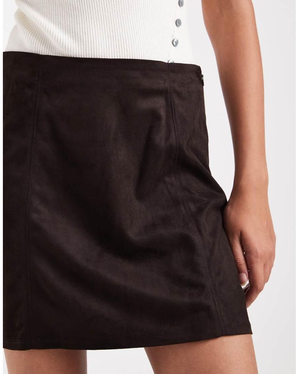 Vero Moda White Mid Rise Seam Detail Mini Skirt