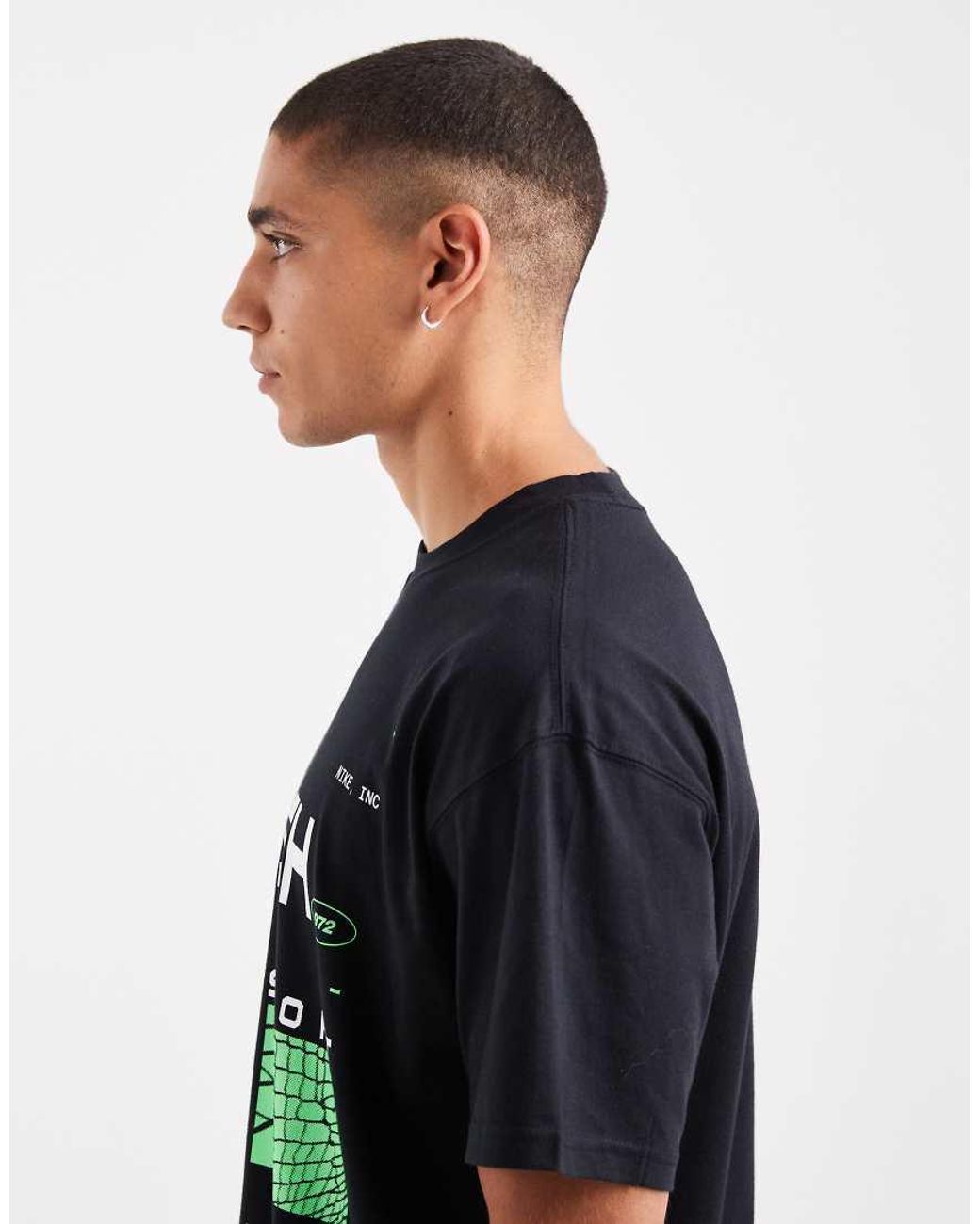 Nike Black Swoosh Graphic T-shirt for men