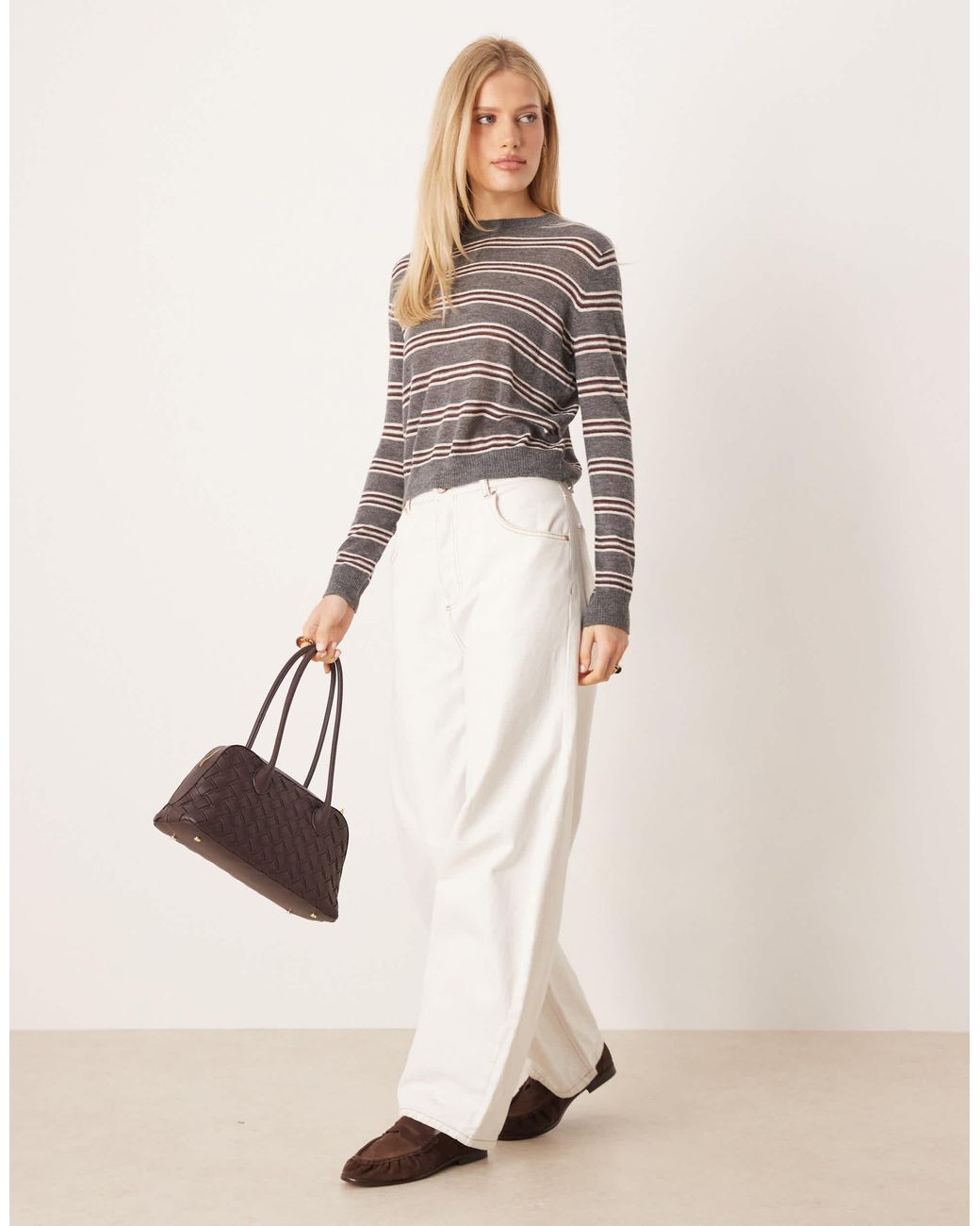 Top ras Mango en coloris Gray