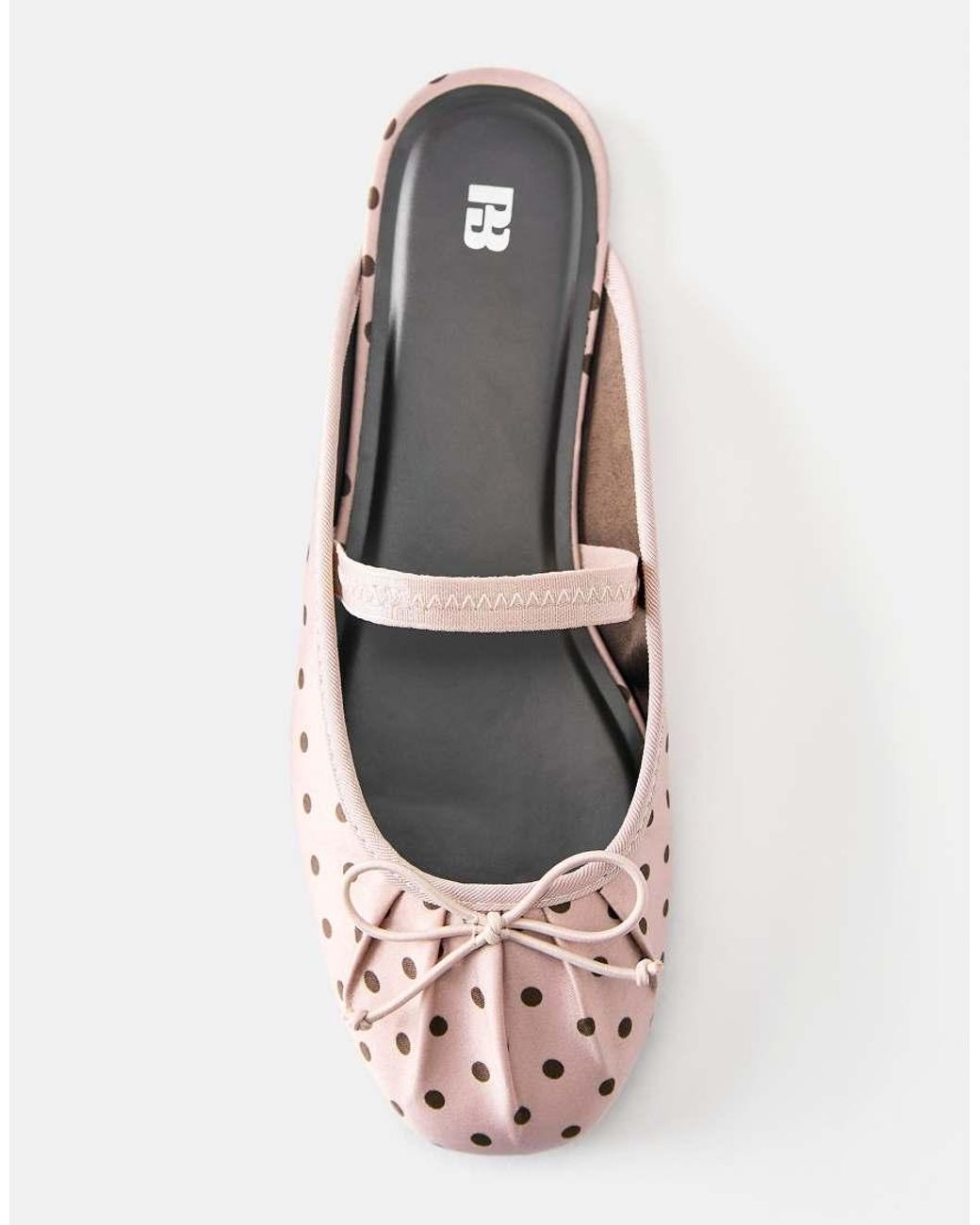 Pull&Bear Pink Polka Dot Slingback Ballet Flats