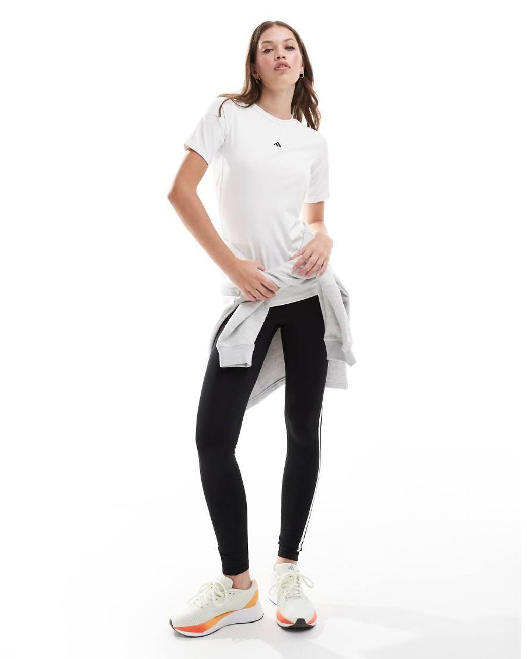 Adidas Originals White Adidas Training Techfit T-Shirt