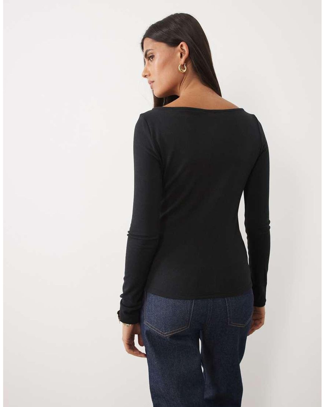 ASOS Black Supersoft Long Sleeve Top