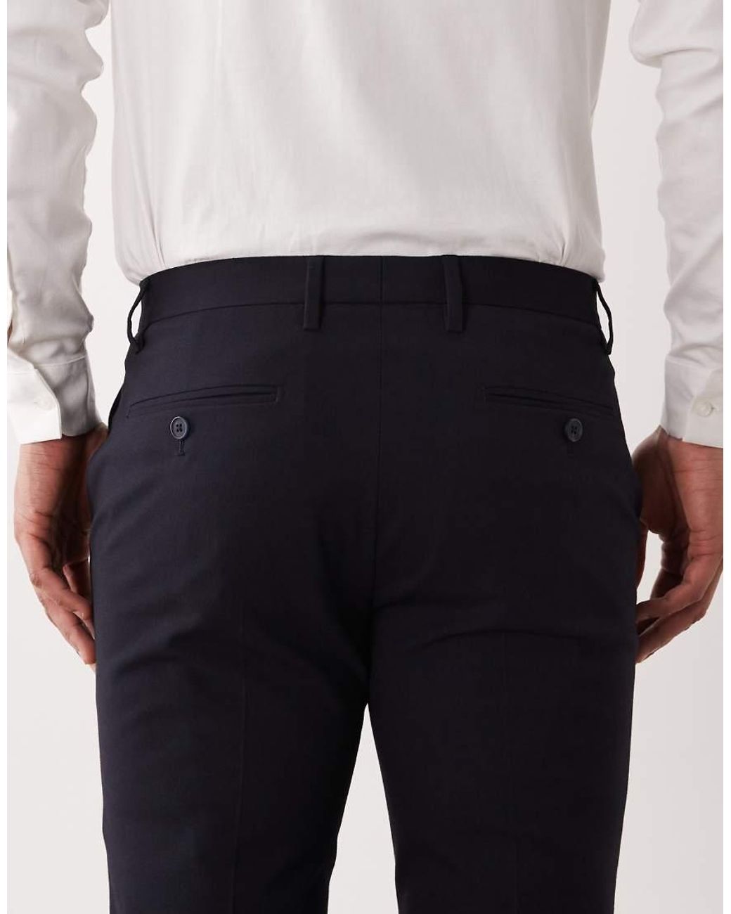 ASOS Blue Skinny Suit Trousers for men