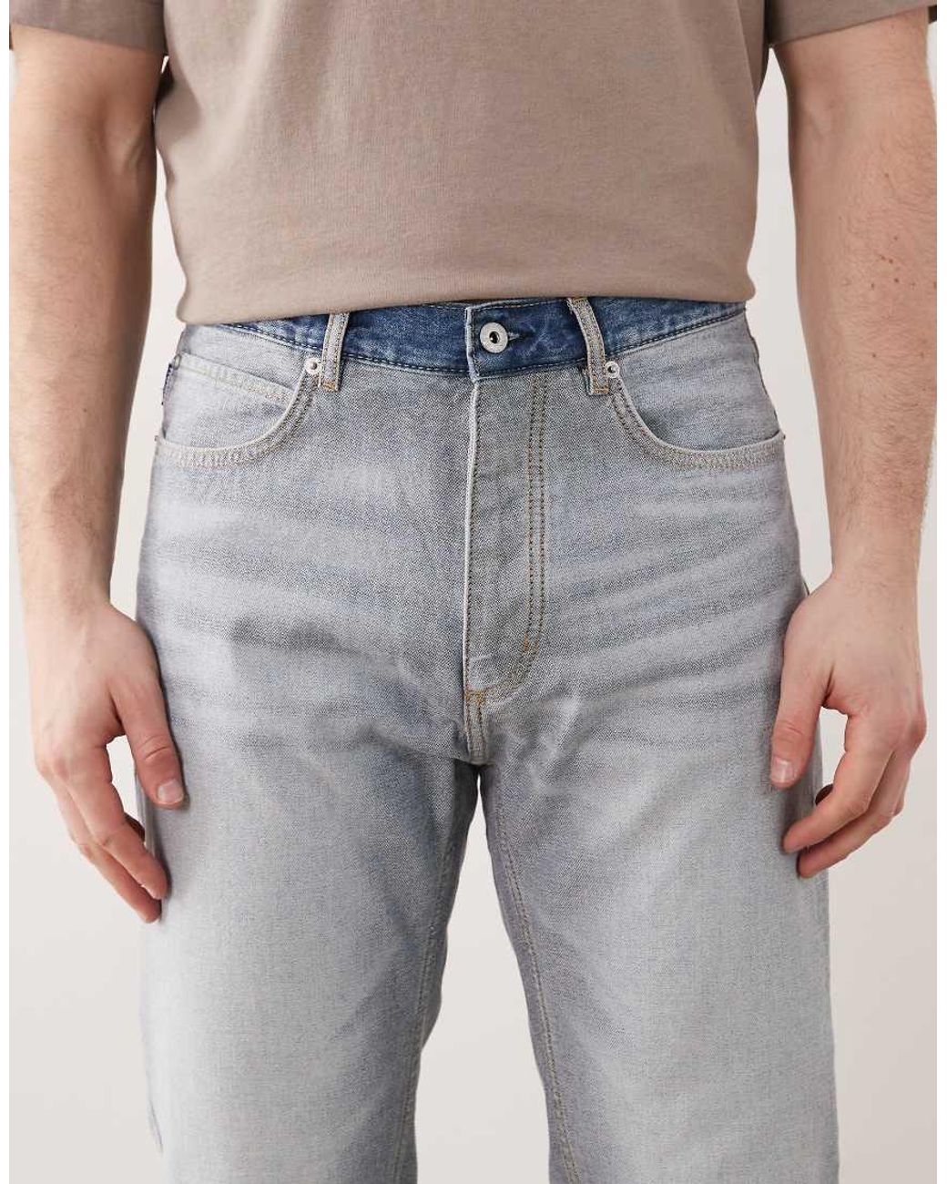 HUGO Natural Hugo Jonah Regular Fit Distressed Denim Jeans for men