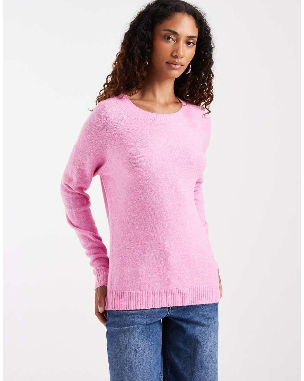 Vero Moda Pink Round Neck Knitted Jumper