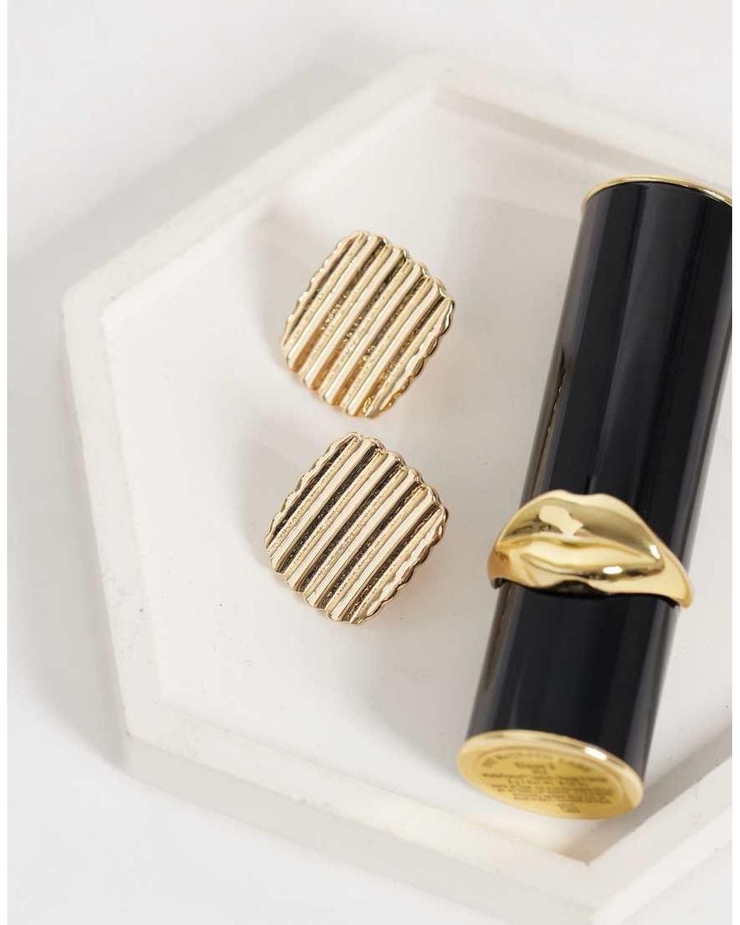ASOS White Square Stud Earrings