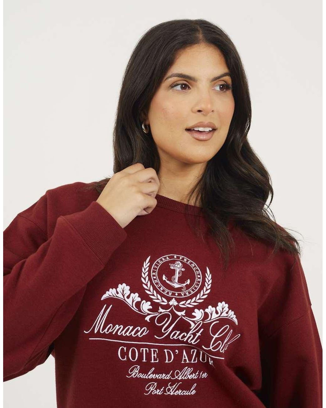 Brave Soul Crew Neck Embroidered Sweatshirt
