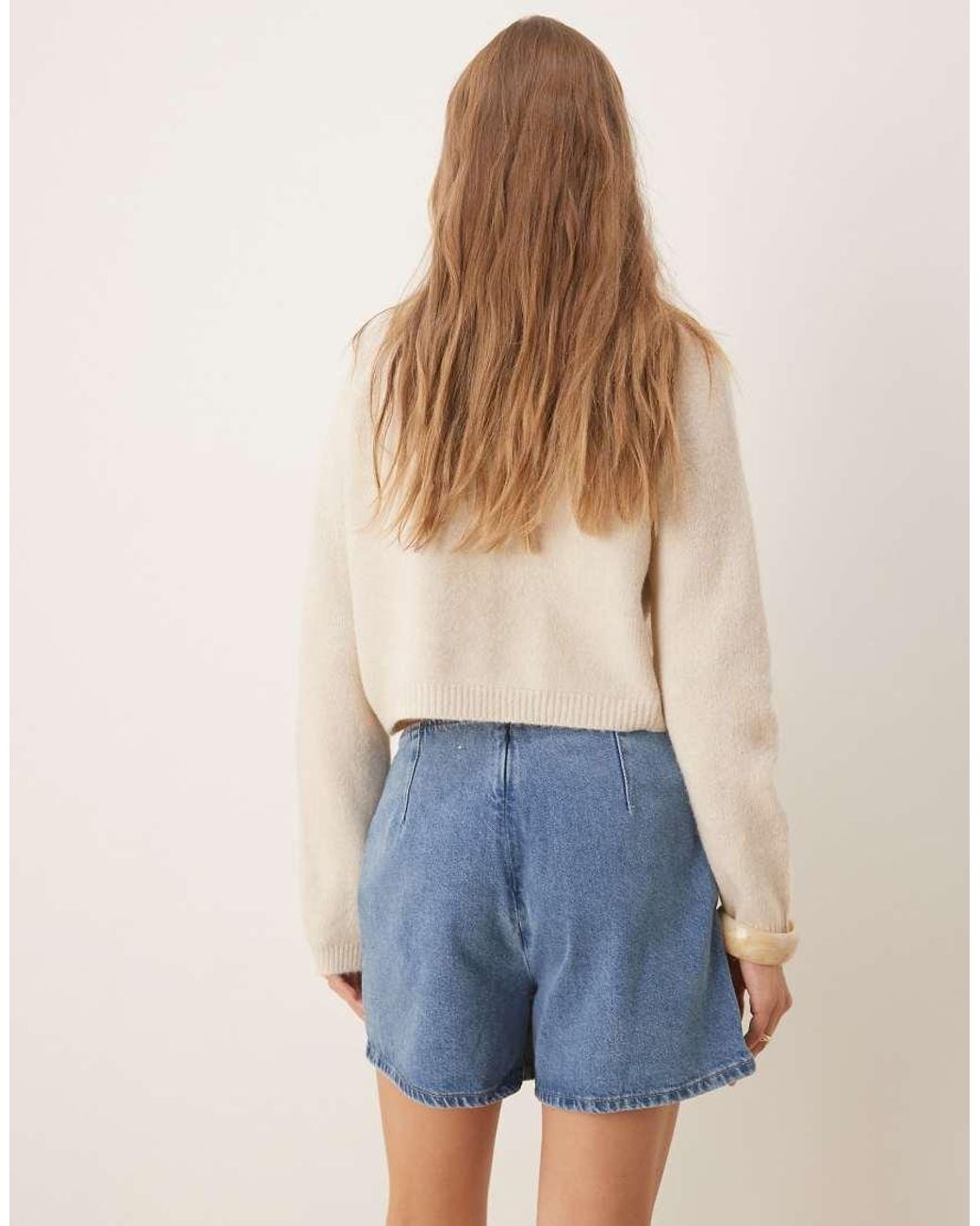 Mango Blue 100% Cotton Denim Skort