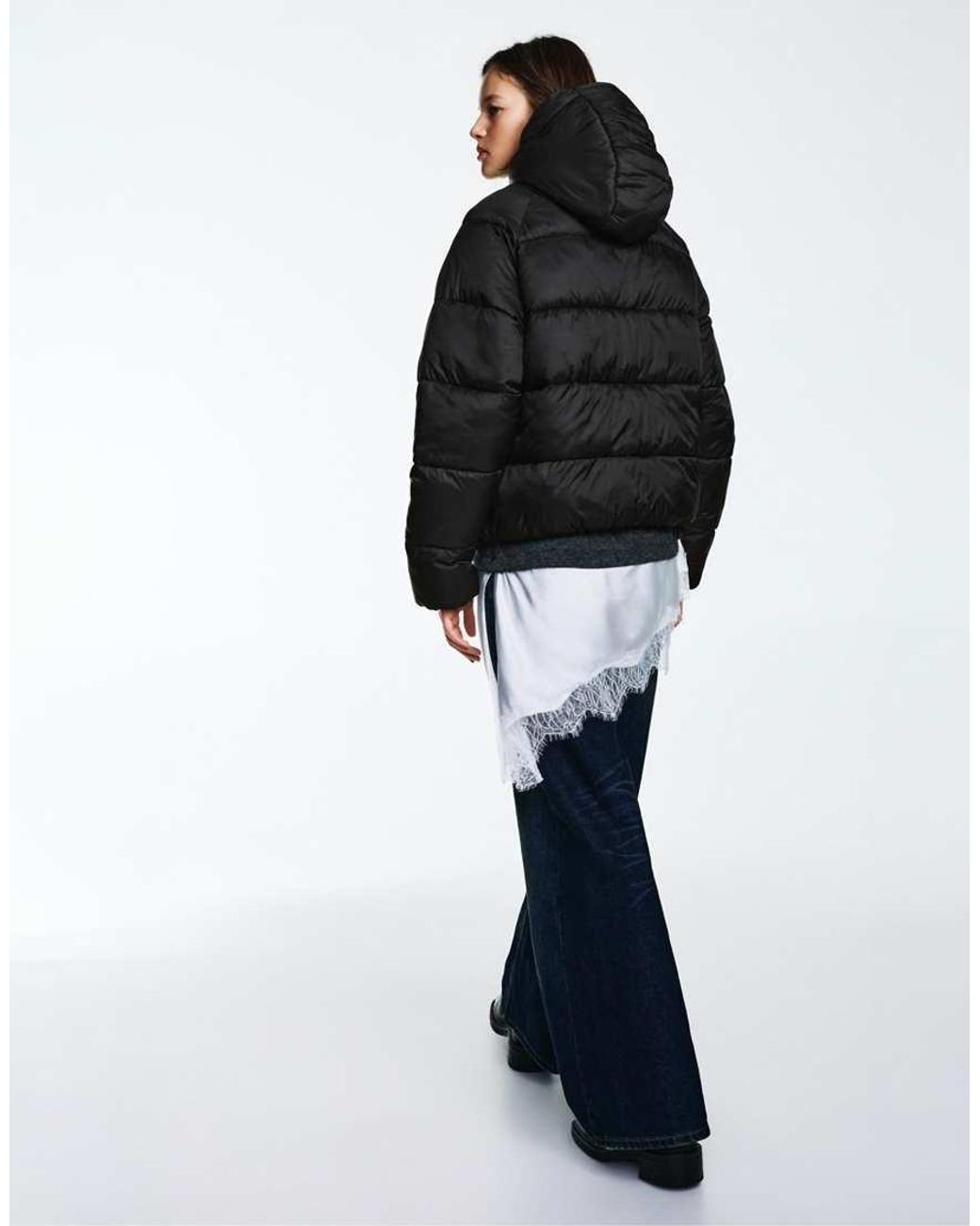 Pull&Bear Gewatteerd Jack in het Black