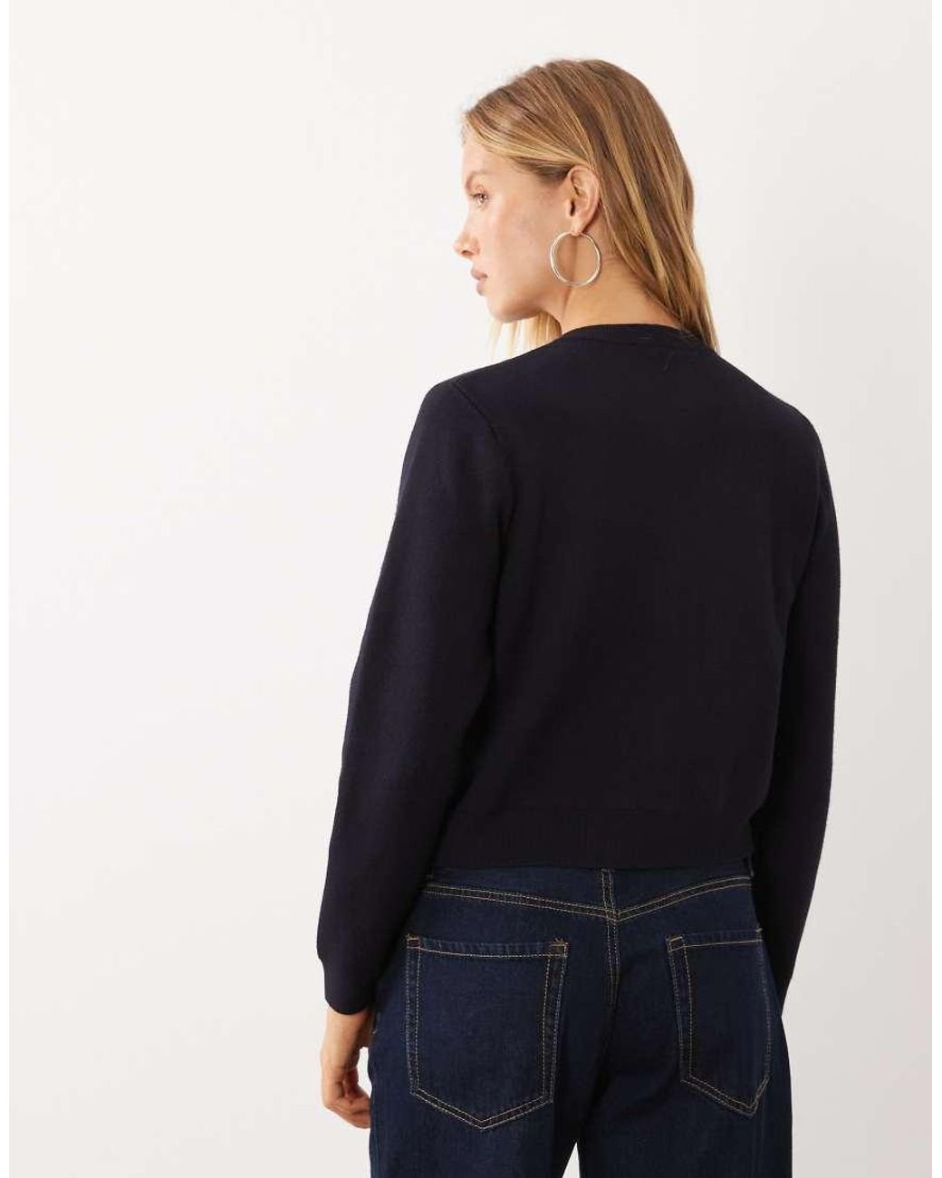 Mango Blue Utility Knitted Cardigan