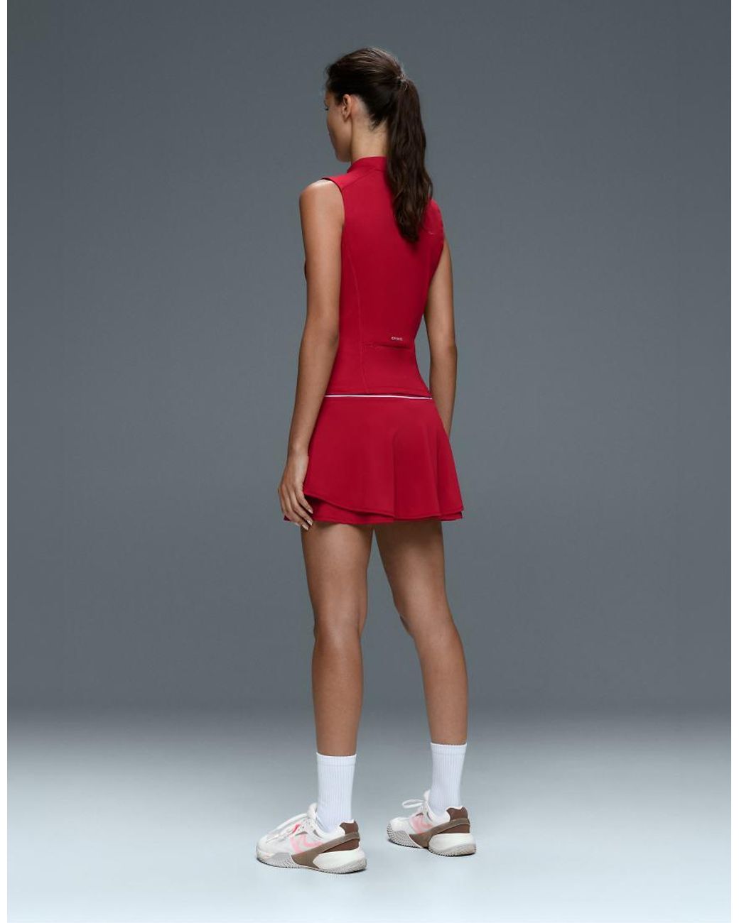 Oysho Red Sleeveless Zip T-Shirt