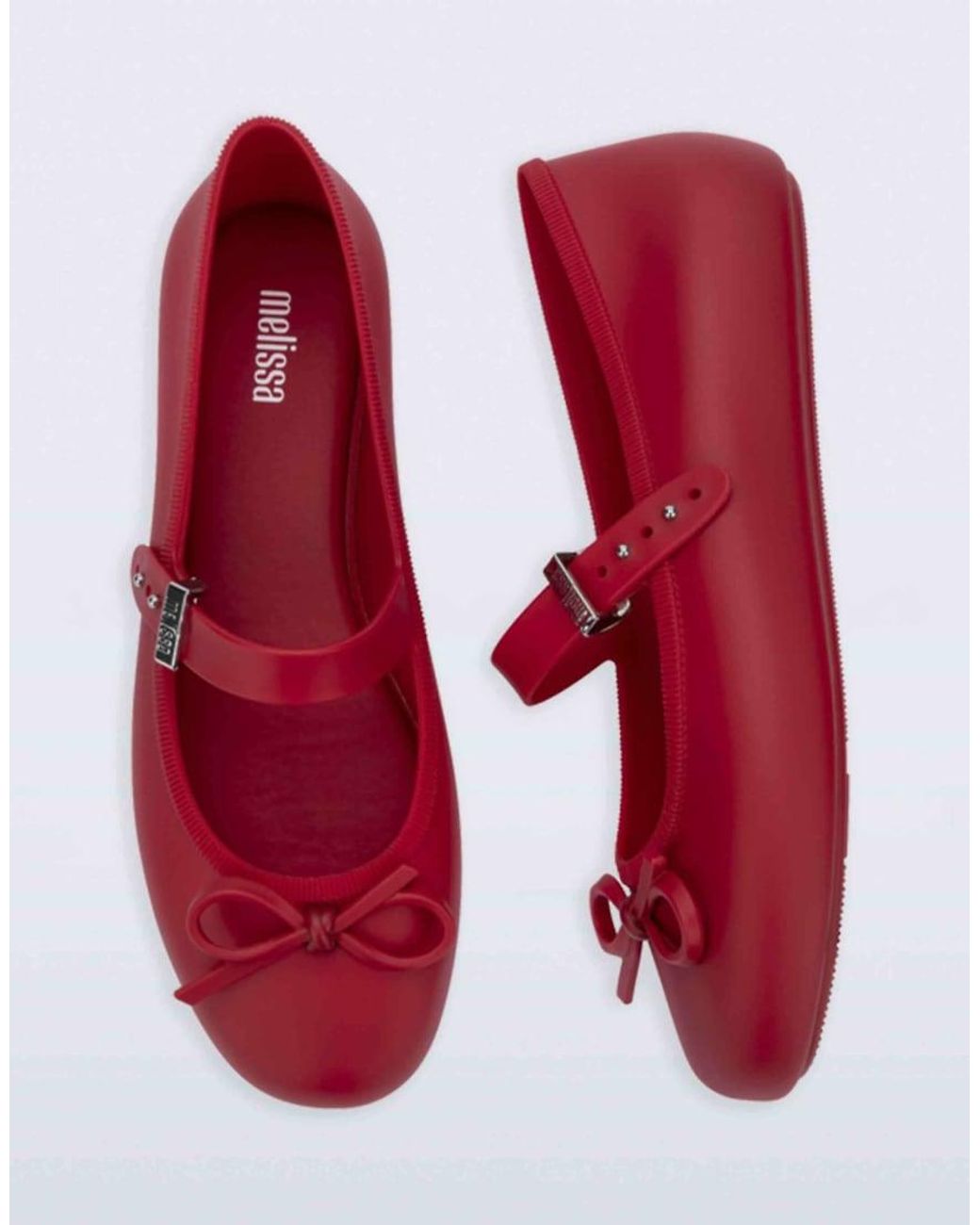 Melissa Red Soft Ballerina Delicate Bow