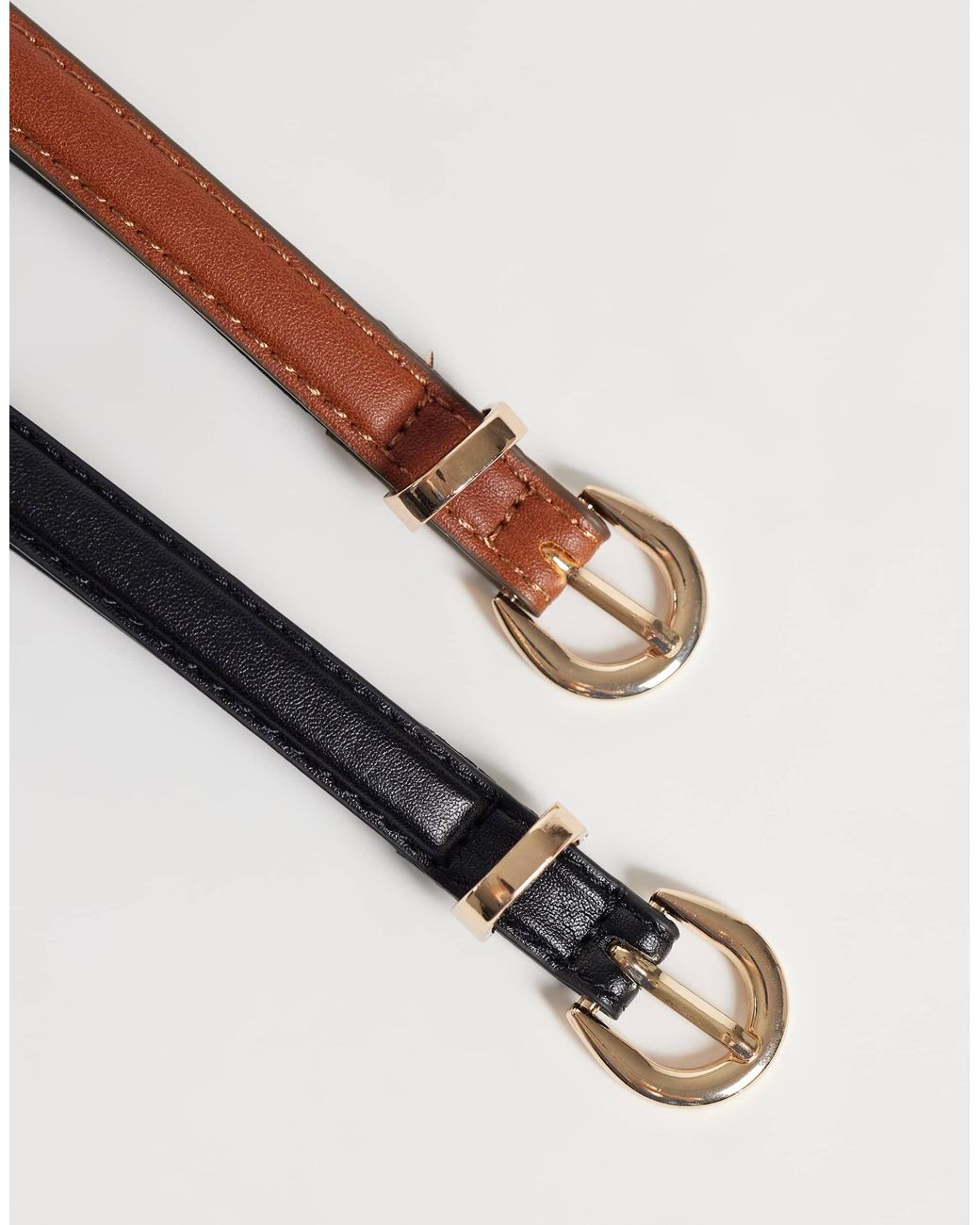 Vero Moda White Leather Look 2 Pack Belted