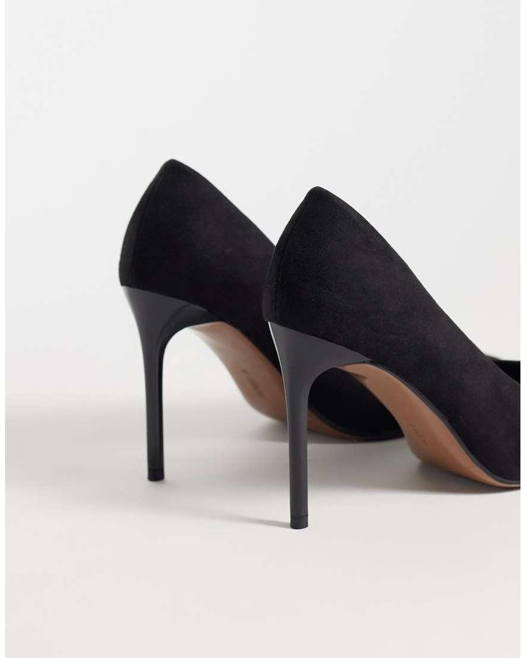 ASOS Black Prague Pointed Stiletto High Heel Court Shoes