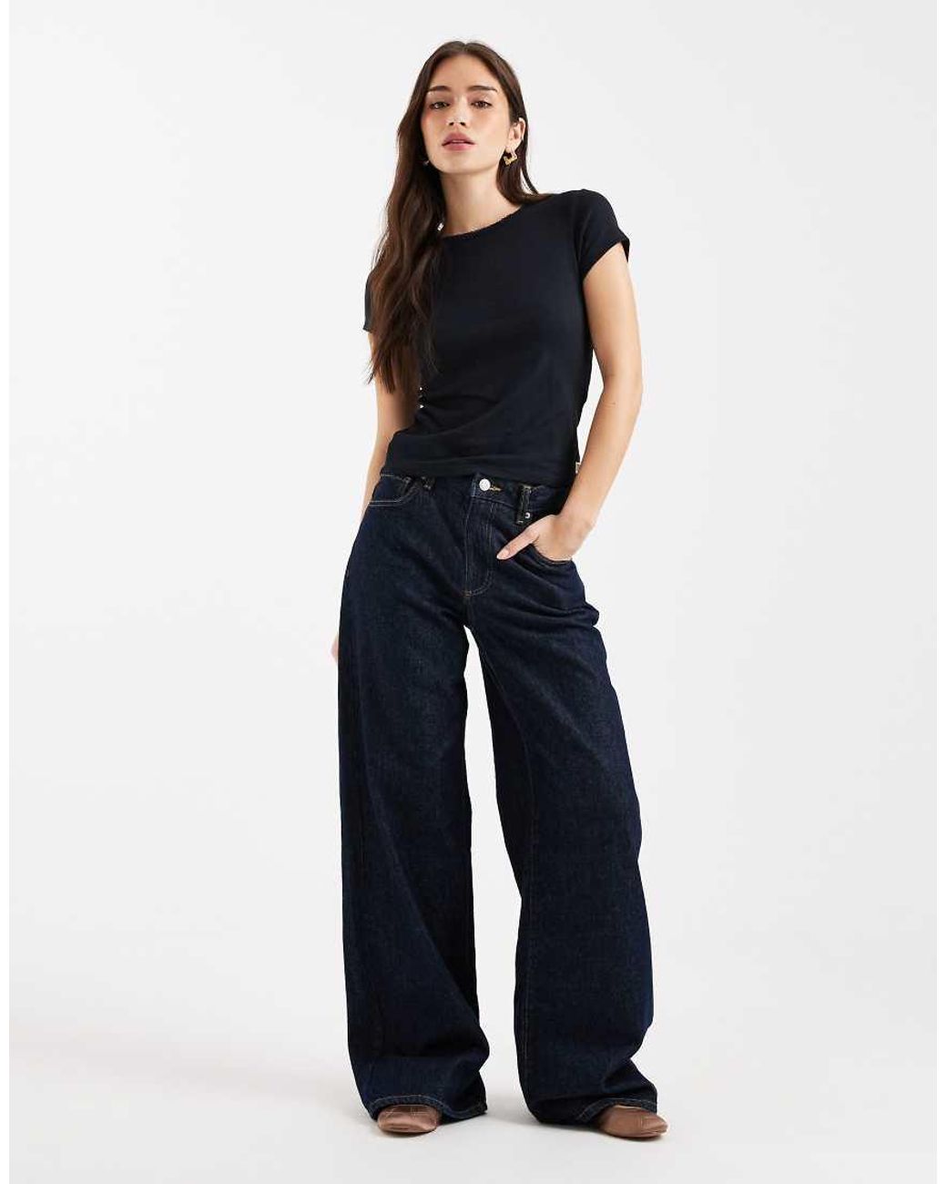 Levi's Black Dry Goods Pointelle Baby Tee