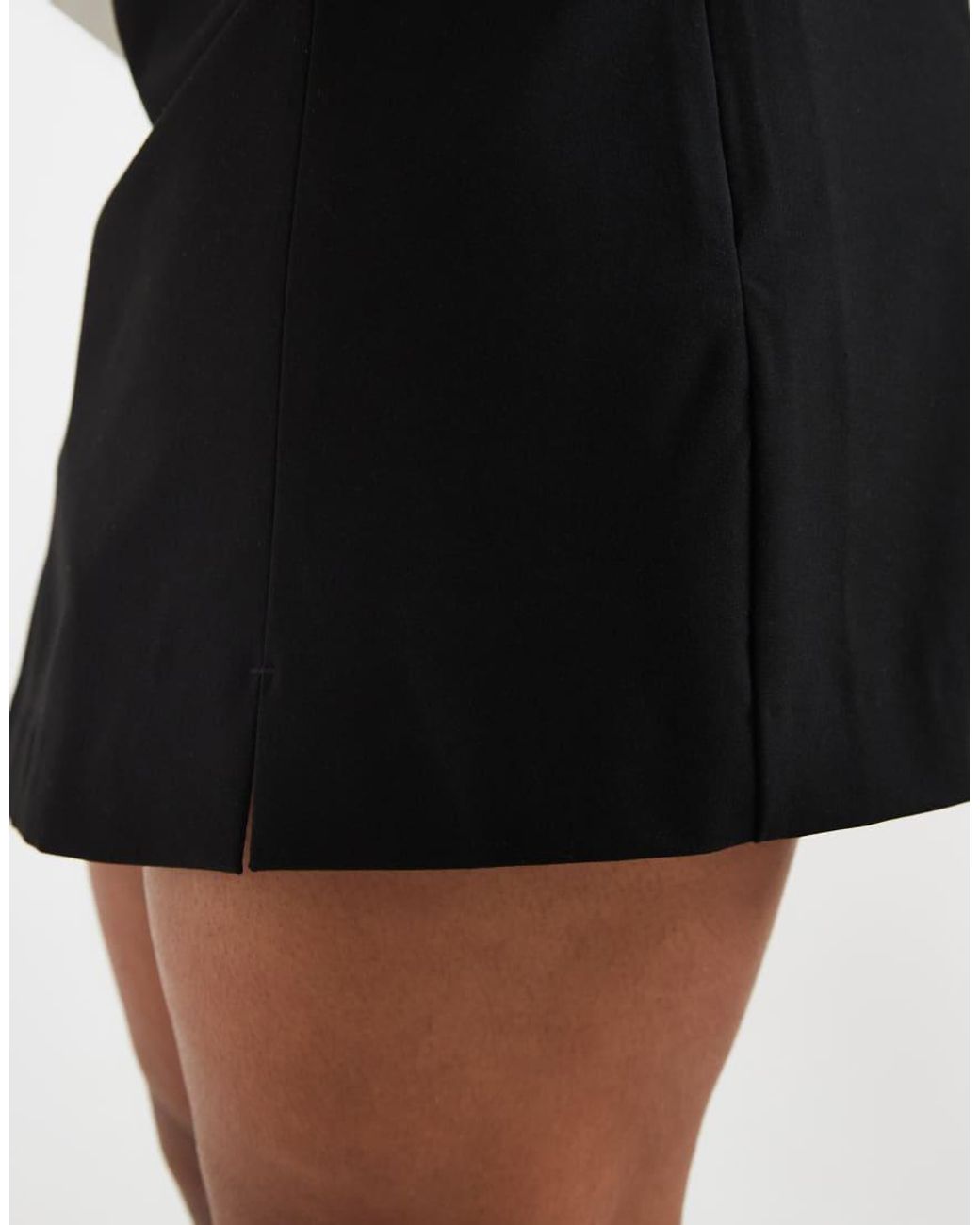 ASOS White Curve Mini Pelmet Skort With Split
