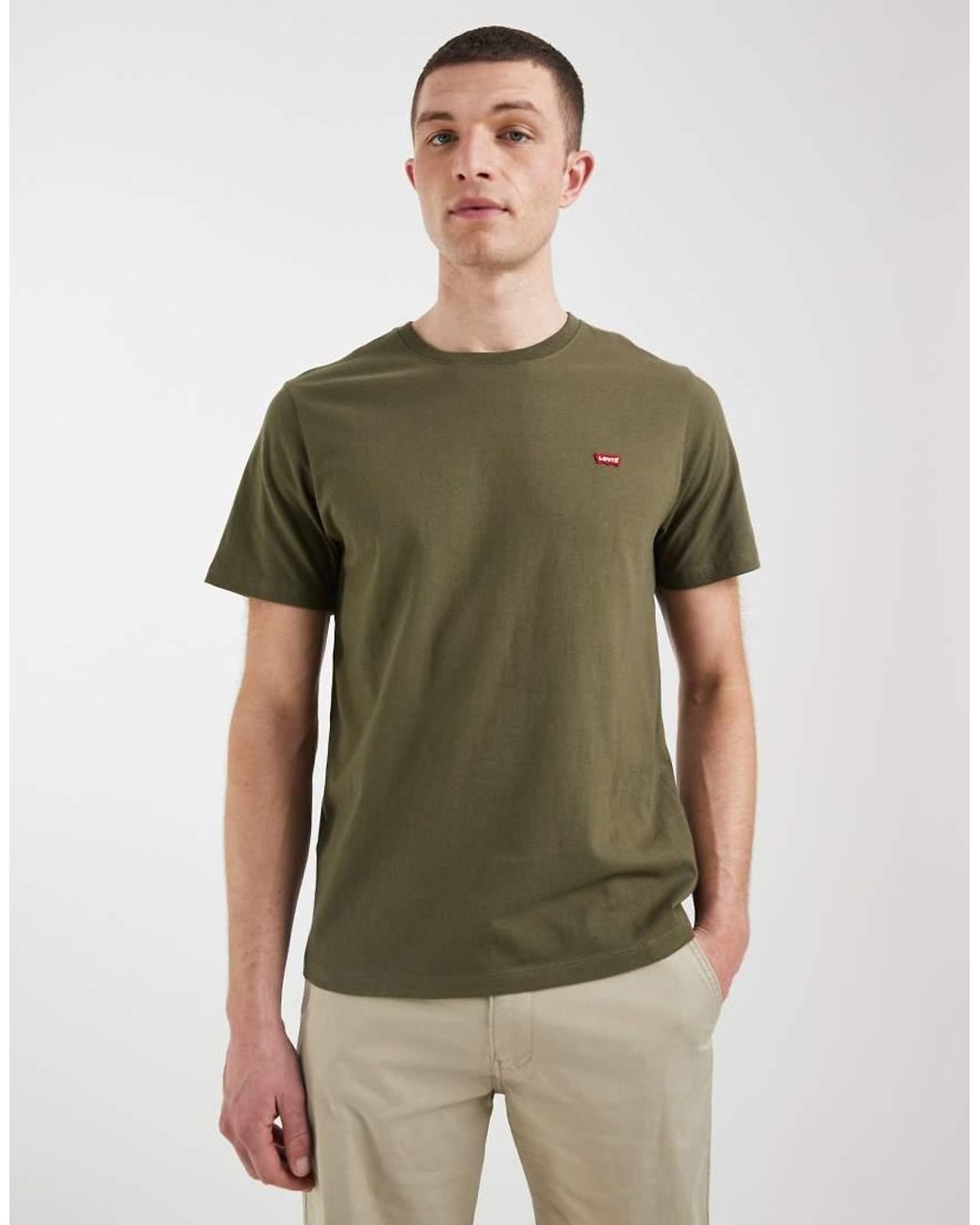 Levi's Green Original Batwing Logo T-shirt for men