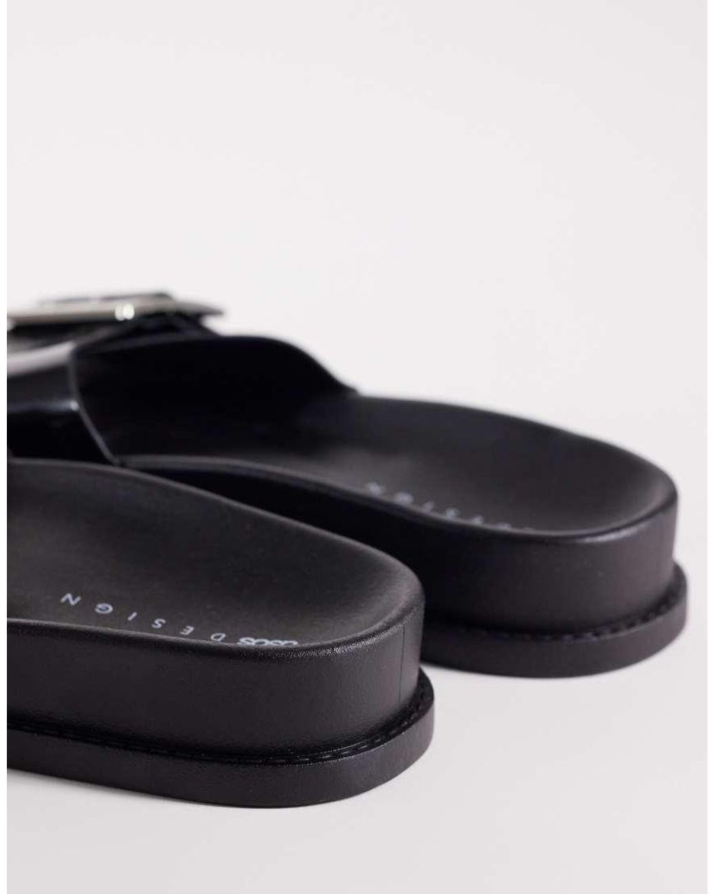 ASOS White Farley Wide Strap Flat Sandals