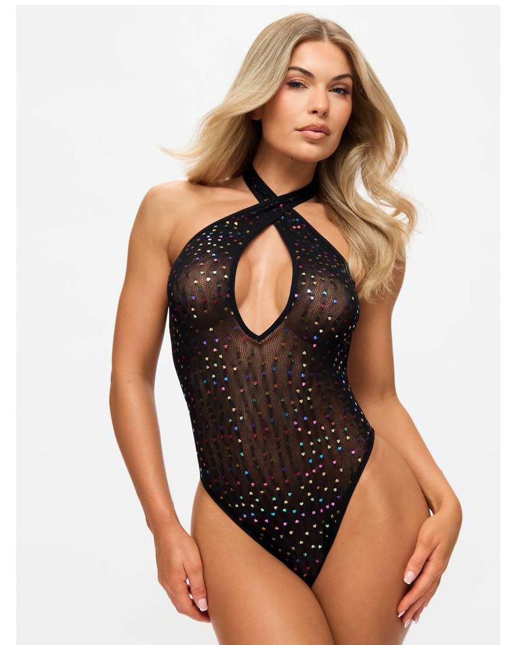 Ann Summers Black Neon Heart Body