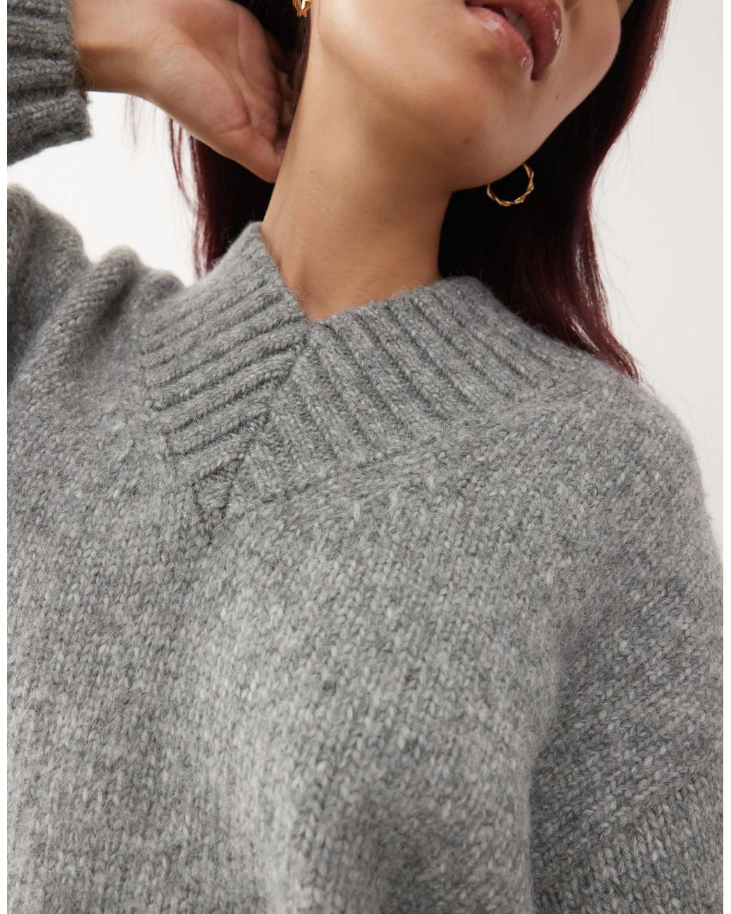 Monki Gray – oversize-pullover