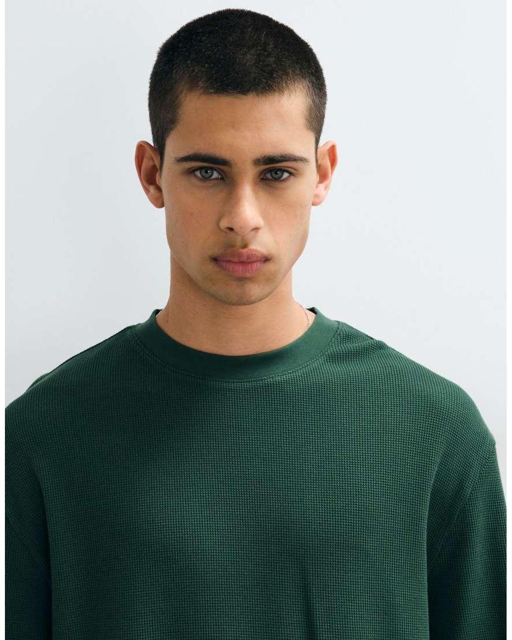 ASOS Green Relaxed Long Sleeve T-shirt for men
