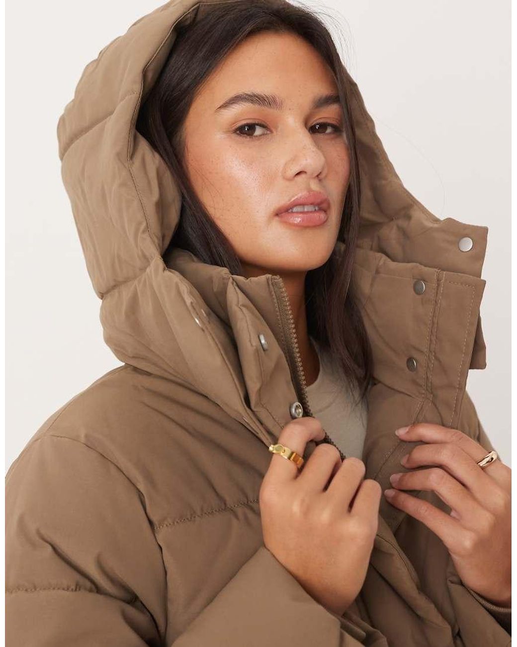 Jdy Natural Longline Padded Coat