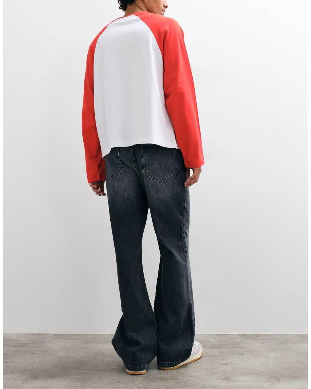 ASOS Wide Flare Jeans in Grey for Men | Lyst UK