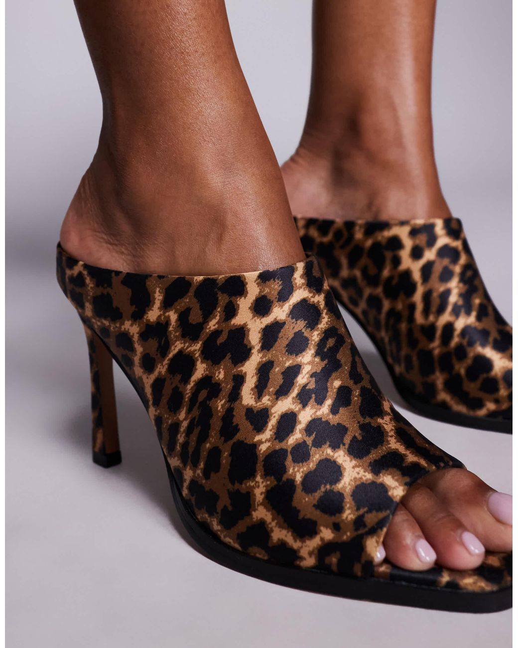 ASOS Brown Nessa High Heeled Mules