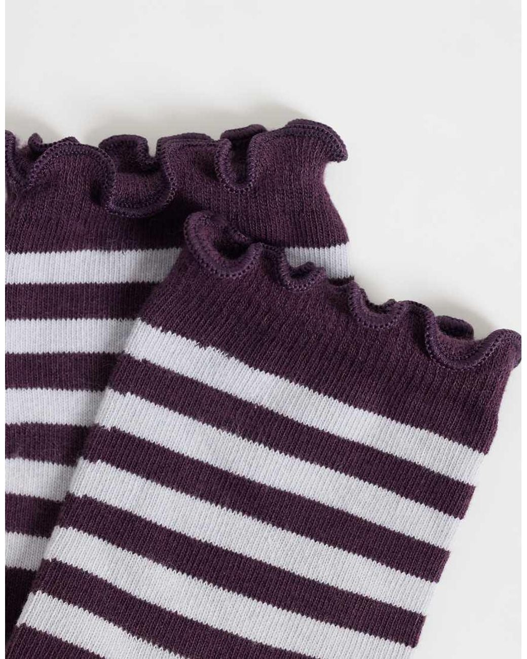 Hollister White Holister Frill Edge Socks
