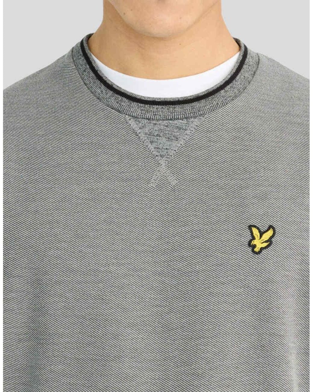 Lyle & Scott Gray Mid Layers Static Marl Interlock Sweatshirt for men