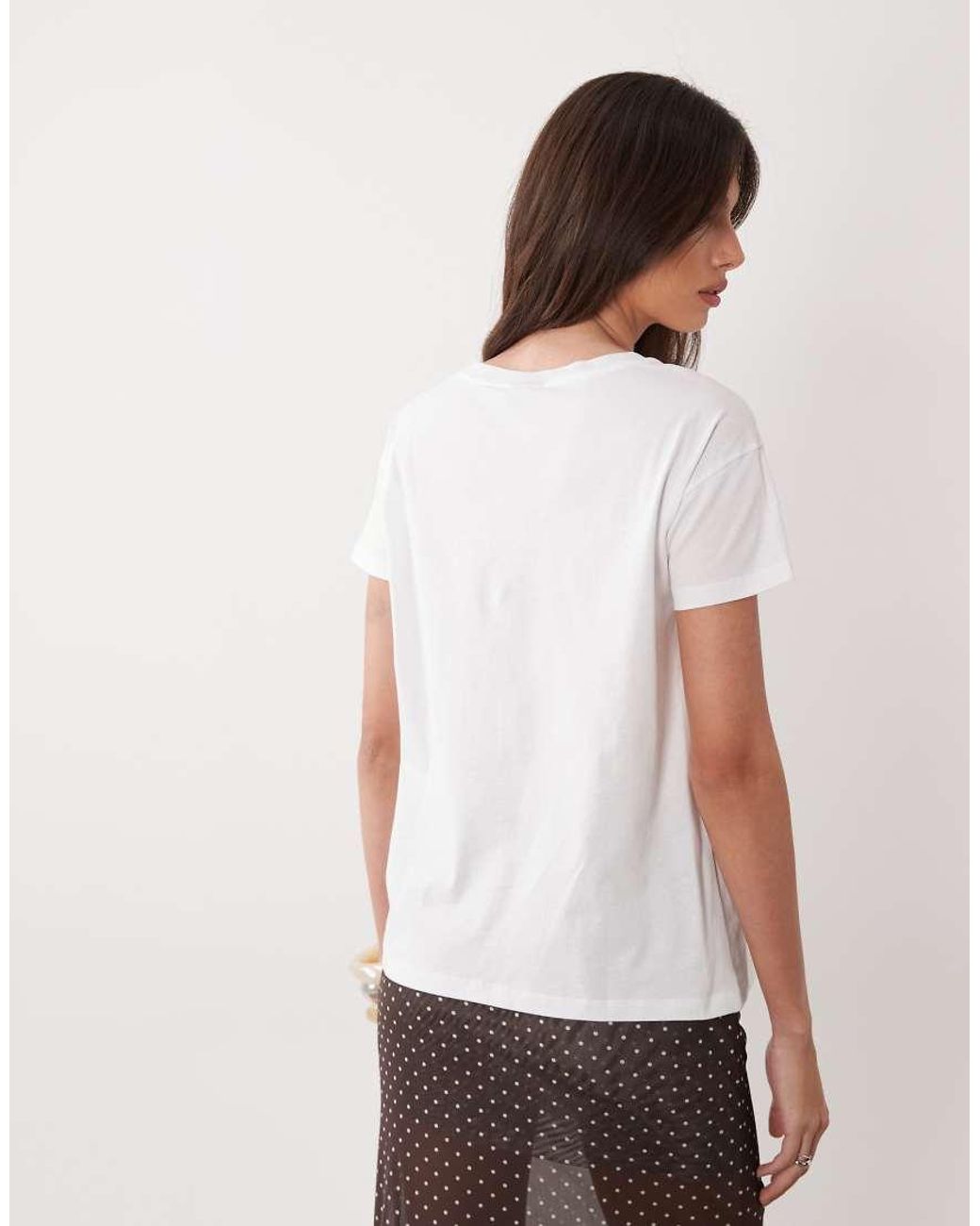 ARMANI EXCHANGE White Patch Logo T-shirt