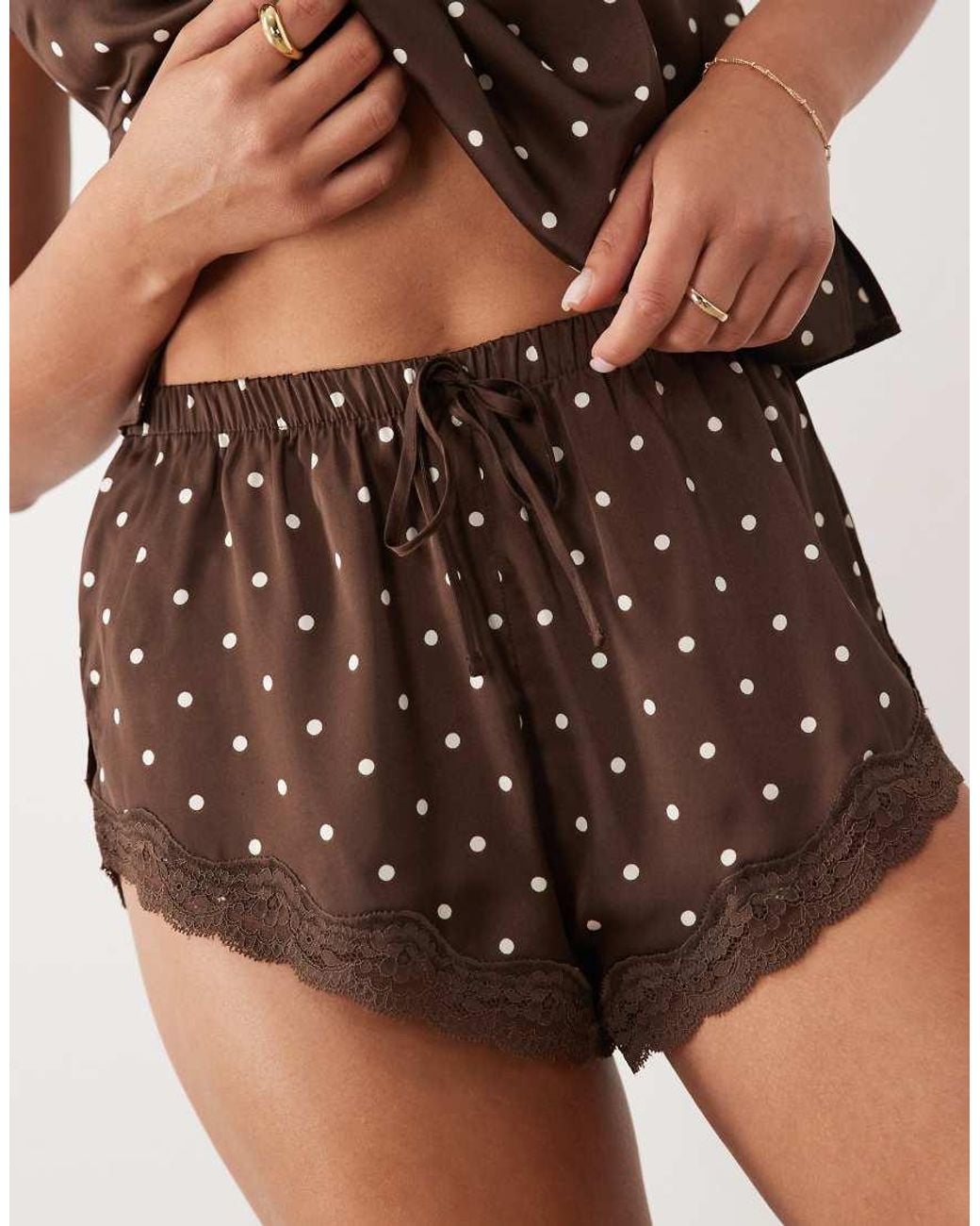 Boux Avenue Natural Daisy Satin And Lace Trim Cami Set