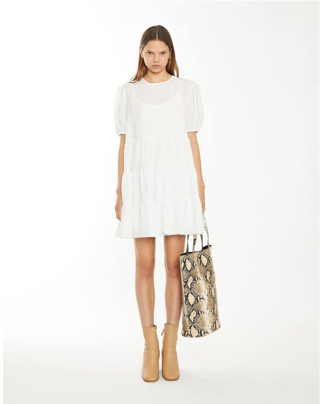 Glamorous White Smock Mini Dress