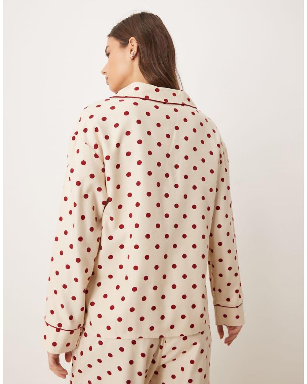 Abercrombie & Fitch Brown Flannel Long Sleeve Pyjama Shirt Co-ord