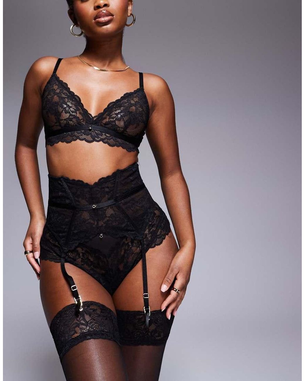 Ann Summers Black Sexy Lace Waspie