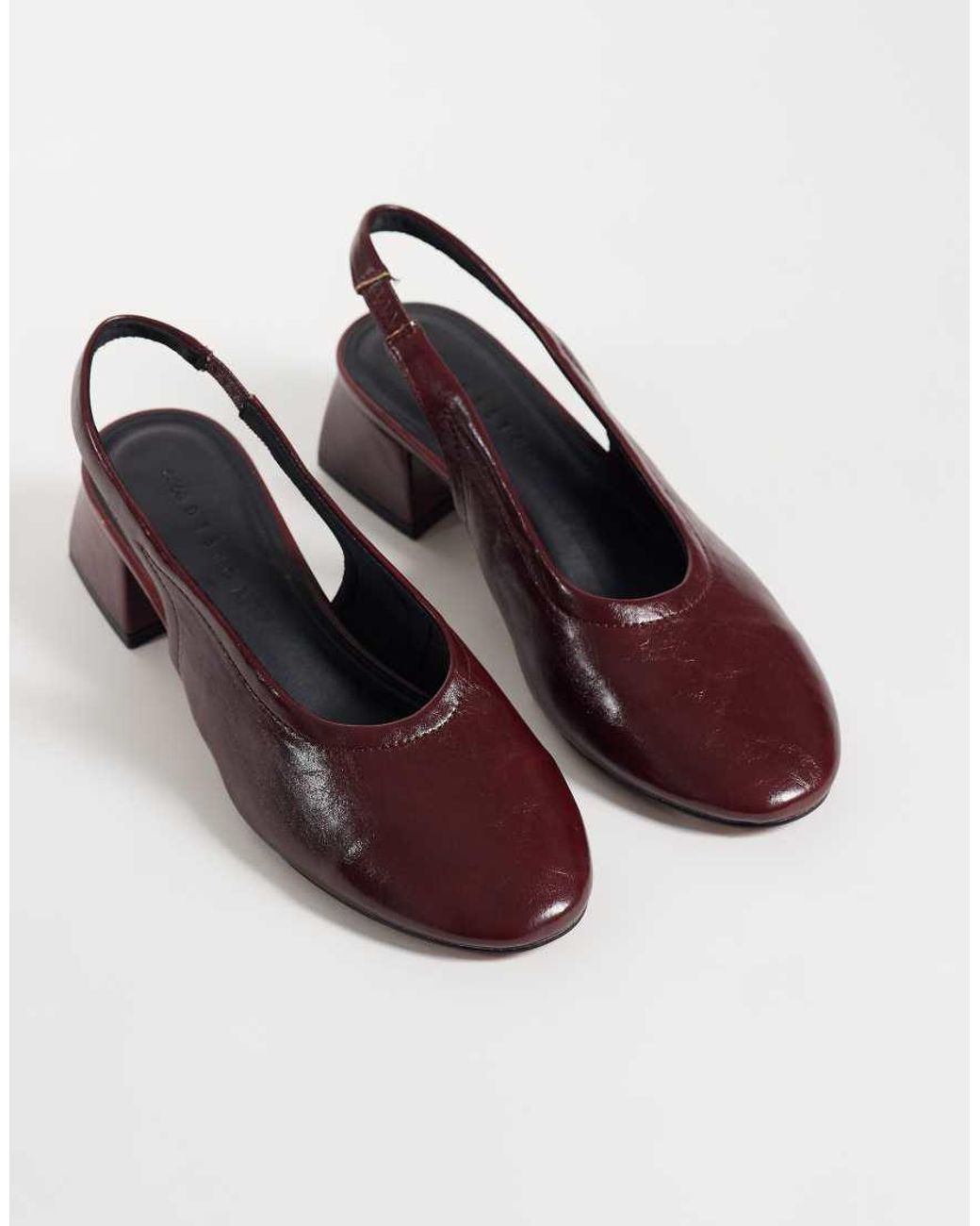 ASOS Purple Sindy Minimal Block Heeled Slingback