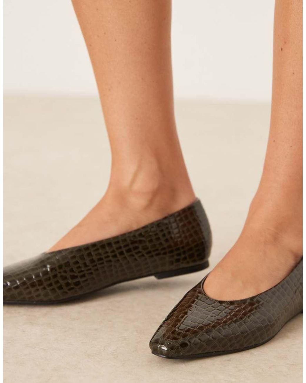 ASOS Brown Lambert Chisel Toe Ballets