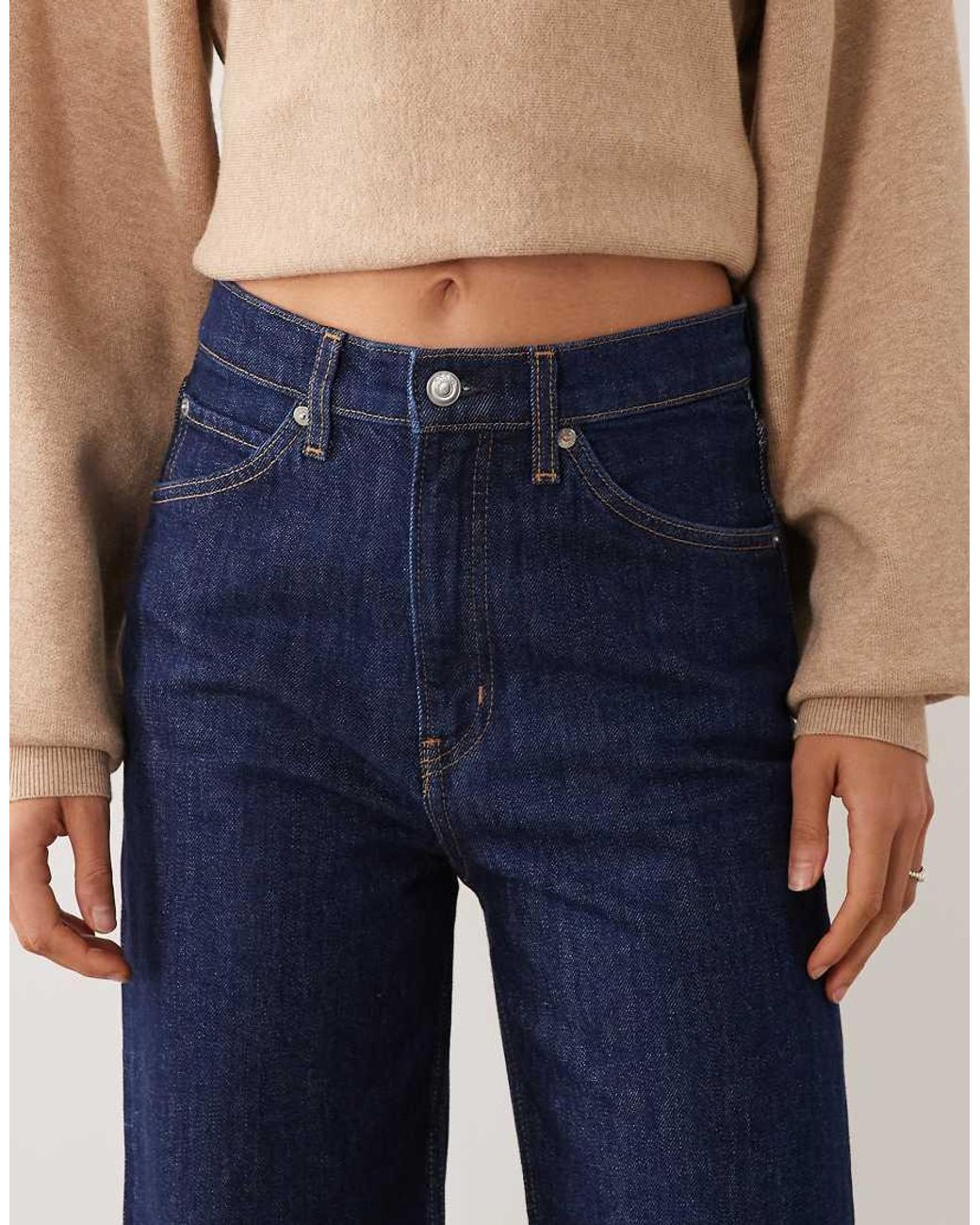ARKET Blue Lupine High Rise Wide Leg Jeans