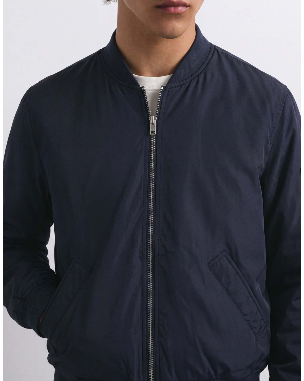Pull&Bear Gesteppte bomberjacke in Blue für Herren