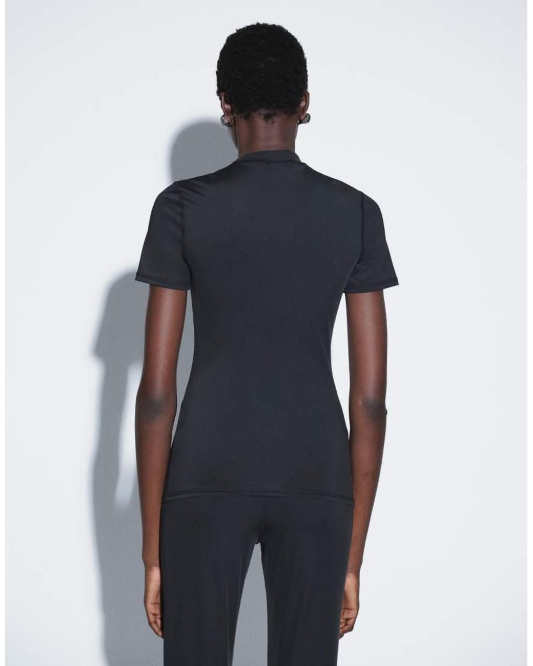 ASOS Blue Ttya High Neck Jersey Top